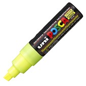 POSCA PC8K PAINT MARKER CHISEL BROAD 8MM FLORESCENT YELLOW