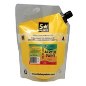 5 STAR NZACRYL ACRYLIC PAINT POUCH 15L COOL YELLOW