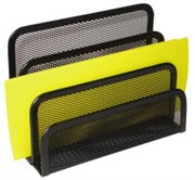 ESSELTE METAL MESH VERTICAL ORGANISER FILE SORTER BLACK