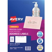 AVERY 936007 J8560 INKJET LABEL 21UP CLEAR WITH MATT FINSH PACK 25