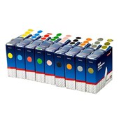 QUIKSTIK LABEL DISPENSER CIRCLE 14MM BLUE PACK 1050