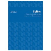 COLLINS TAX INVOICE BOOK 50 DLH DUPLICATE NO CARBON REQUIRED A5 50 LEAF