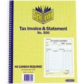 SPIRAX 500 TAX INVOICE AND STATEMENT BOOK QUARTO 250 X 200MM