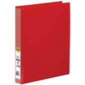 MARBIG CLEARVIEW INSERT RING BINDER 2D 25MM A4 RED