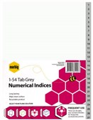 MARBIG PP INDEX DIVIDER 154 TAB A4 GREY