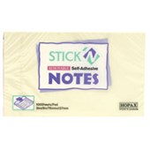 STICKN NOTES SELFADHESIVE 100 SHEET W76 X L127MM YELLOW