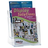 DEFLECTO BROCHURE HOLDER 2TIER A5 CLEAR