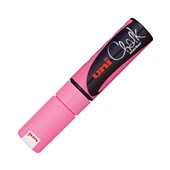 UNIBALL CHALK MARKER CHISEL TIP 8MM FLUORO PINK